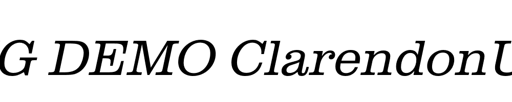  DEMO ClarendonURWLig Italic