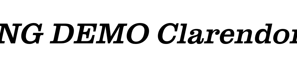  DEMO ClarendonURW Italic