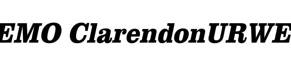  DEMO ClarendonURWExtNar Bold Italic