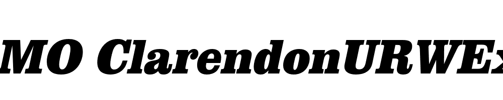  DEMO ClarendonURWExtNarExtBol Italic