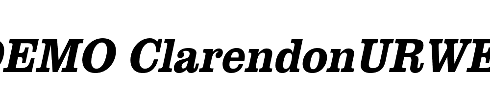  DEMO ClarendonURWExtNarMed Italic