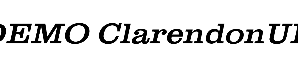  DEMO ClarendonURWExtWid Italic