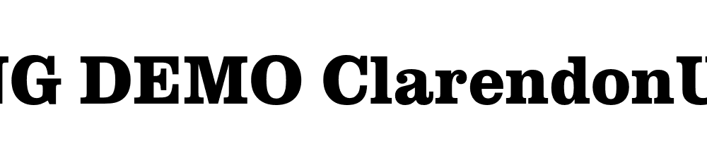  DEMO ClarendonURWNar Bold