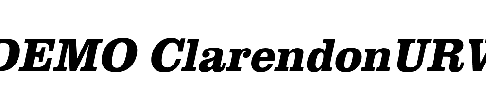  DEMO ClarendonURWNar Bold Italic