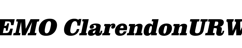  DEMO ClarendonURWNarExtBol Italic