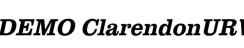  DEMO ClarendonURWNarMed Italic