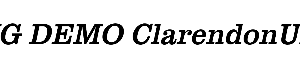  DEMO ClarendonURWNar Italic