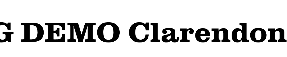  DEMO ClarendonURWWid Bold