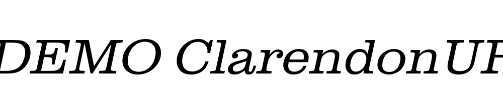  DEMO ClarendonURWWidLig Italic