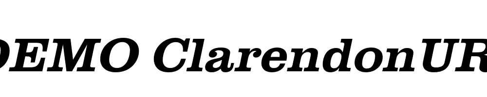  DEMO ClarendonURWWidMed Italic