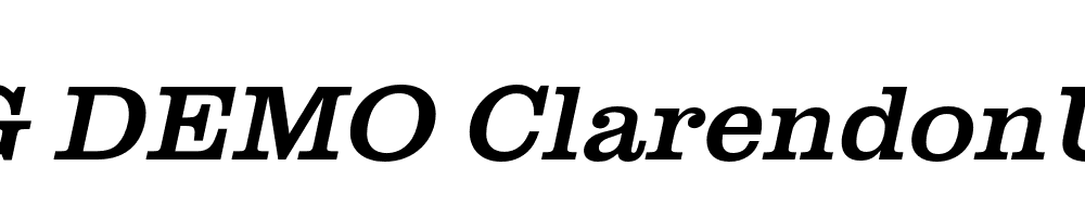  DEMO ClarendonURWWid Italic