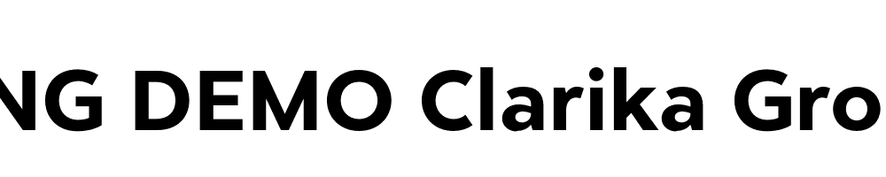  DEMO Clarika Grotesque Bold