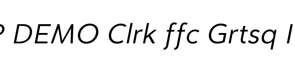 FSP DEMO Clrk ffc Grtsq Italic