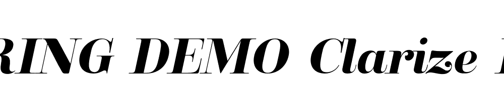  DEMO Clarize Bold Italic