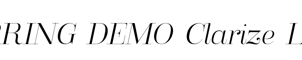  DEMO Clarize Light Italic