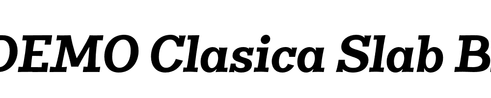  DEMO Clasica Slab Black Black Italic