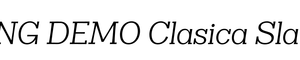  DEMO Clasica Slab Book Italic