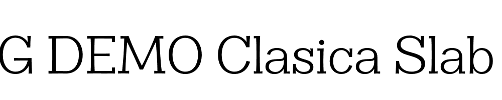  DEMO Clasica Slab Book Regular