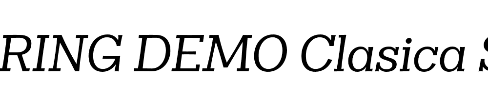  DEMO Clasica Slab Italic