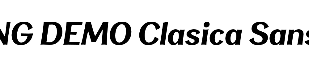  DEMO Clasica Sans Black Italic