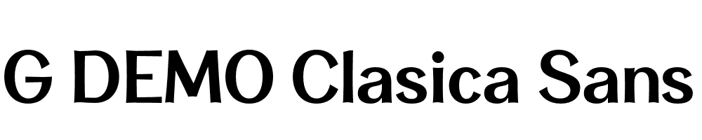  DEMO Clasica Sans Bold Regular