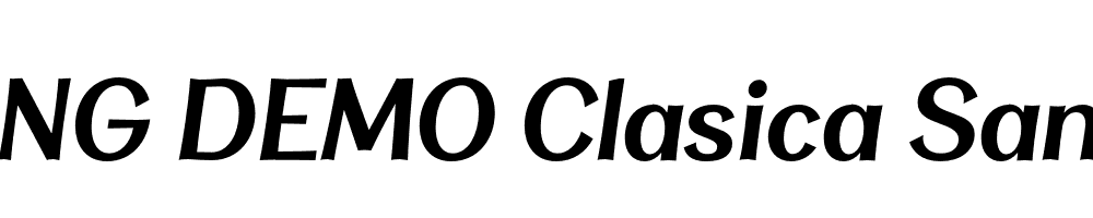  DEMO Clasica Sans Bold Italic