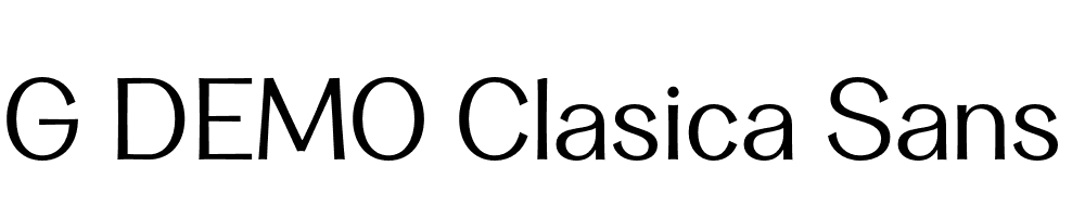  DEMO Clasica Sans Book Regular