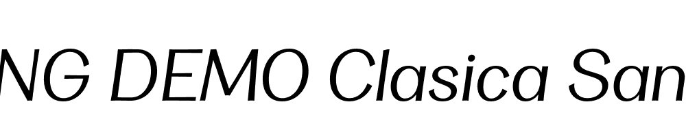  DEMO Clasica Sans Book Italic