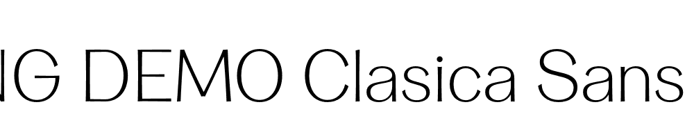  DEMO Clasica Sans Light Regular