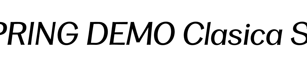  DEMO Clasica Sans Italic