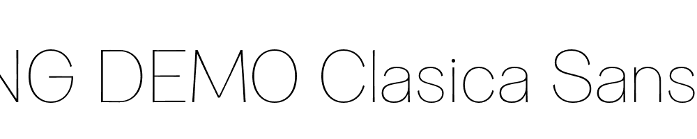  DEMO Clasica Sans Thin Regular