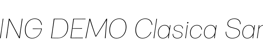  DEMO Clasica Sans Thin Italic