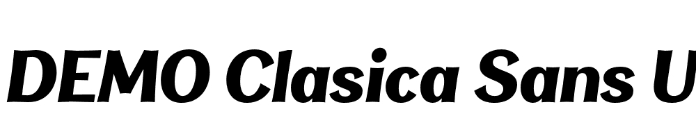  DEMO Clasica Sans UltraBlack Italic