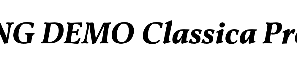  DEMO Classica Pro Bold Italic