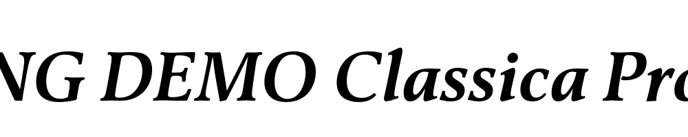  DEMO Classica Pro Demi Italic