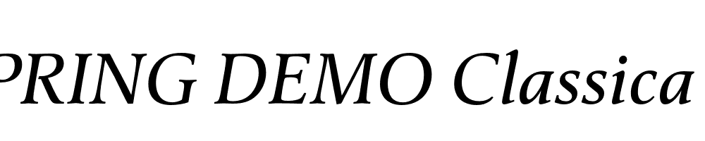  DEMO Classica Pro Italic