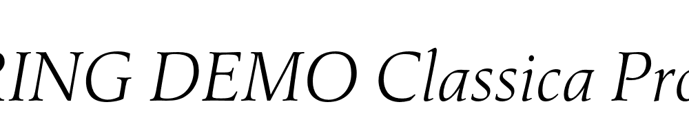  DEMO Classica Pro Light Italic