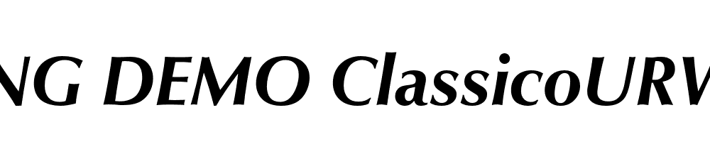  DEMO ClassicoURW Bold Italic