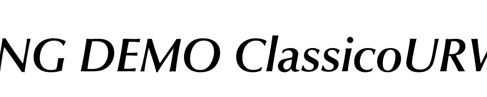  DEMO ClassicoURWMed Italic