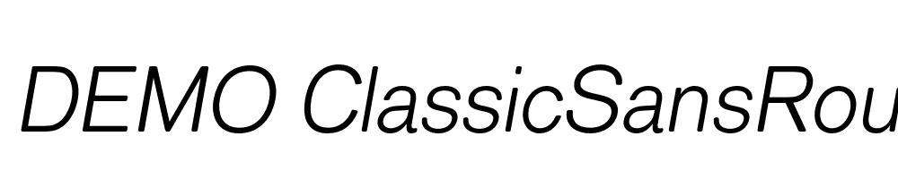  DEMO ClassicSansRounded Light Italic