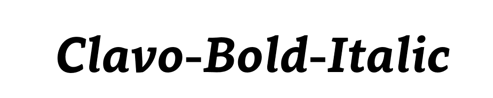 Clavo-Bold-Italic