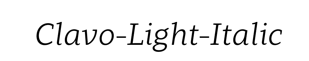 Clavo-Light-Italic