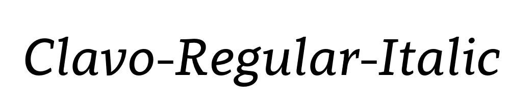 Clavo-Regular-Italic