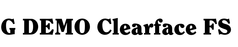  DEMO Clearface FS Medium Bold