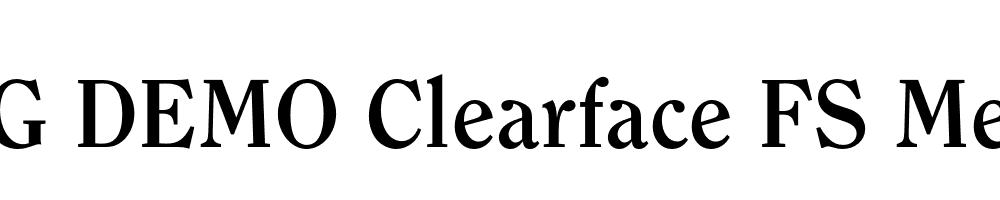  DEMO Clearface FS Medium Regular