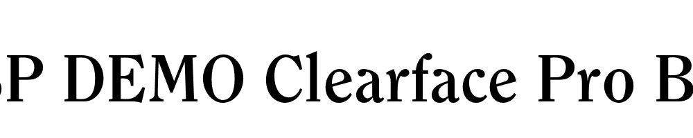 FSP DEMO Clearface Pro Bold