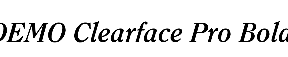 FSP DEMO Clearface Pro Bold Italic