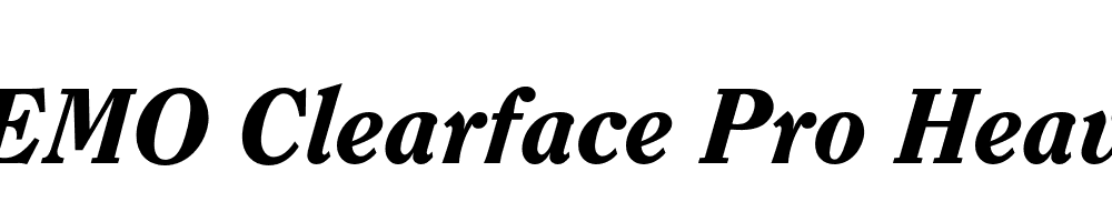 FSP DEMO Clearface Pro Heavy Italic