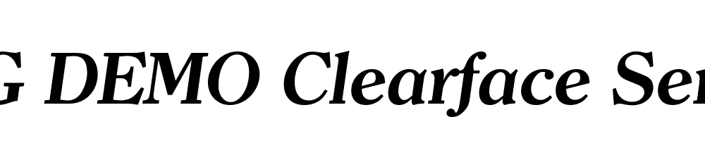  DEMO Clearface Serial Bold Italic