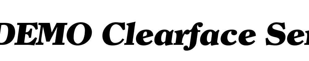  DEMO Clearface Serial Heavy Italic